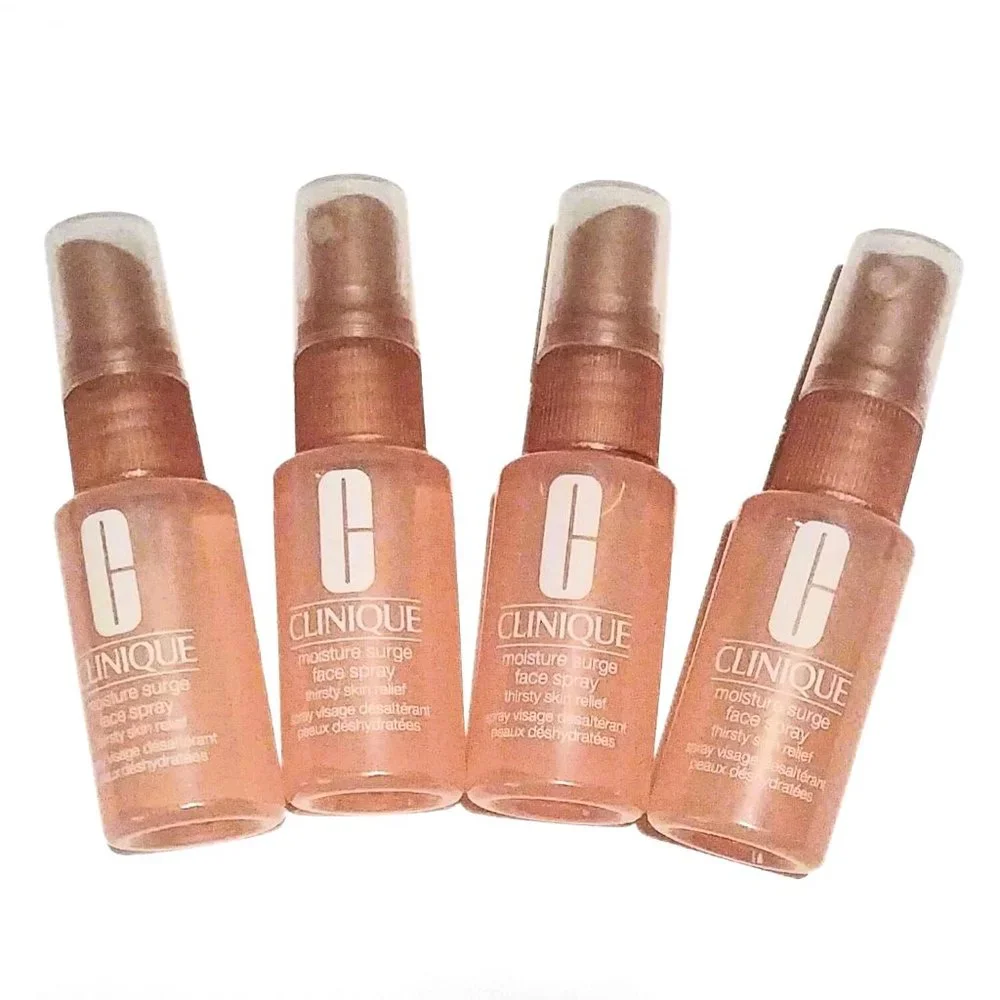 CLINIQUE Moisture Surge Face Spray Thirsty Skin Relief Travel Size Bundle of 4 - Picture 4 of 5